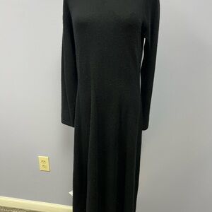 Bloomingdale's Classic Black Long Sleeve Cashmere Dress